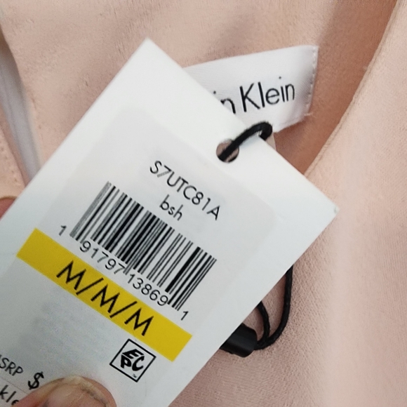 NEW Calvin Klein Embellished Pleated Collar Sleeveless Shell Blouse - Picture 9 of 10